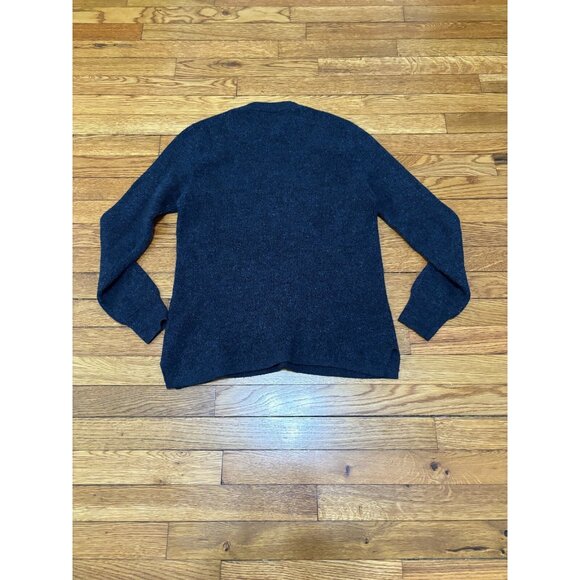J. Crew Womens Destination Merino Wool Crewneck Sweater Sz Medium Blue Knit - Picture 7 of 7